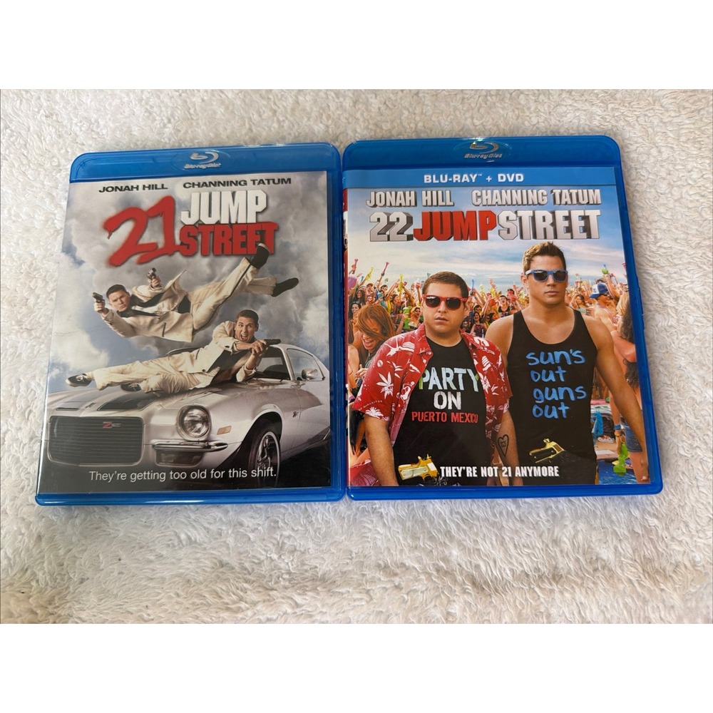 21 & 22 Jump Street Blu-ray DVD 2 Movie Bundle Lot 3-disc Channing Tatum Ice Cub